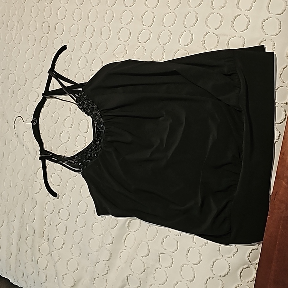 Beautiful summer upscale tank! Beaded neckline.